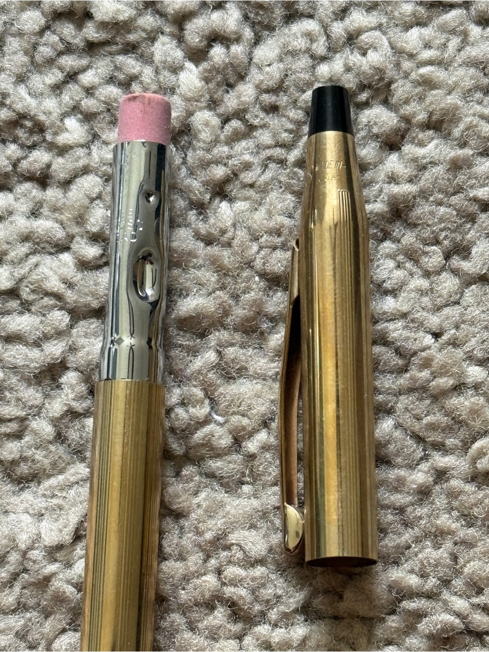 Cross 10K Gold Ballpoint Pen and Pencil Set - Gold - Picture 4 of 5